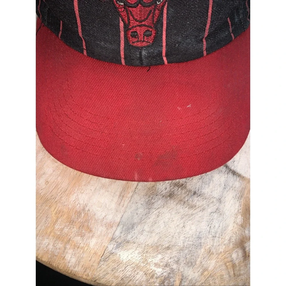 Set Of 2 Rare Vintage Chicago Bulls Hat Worn Hat With Defects NBA Basketball Hat